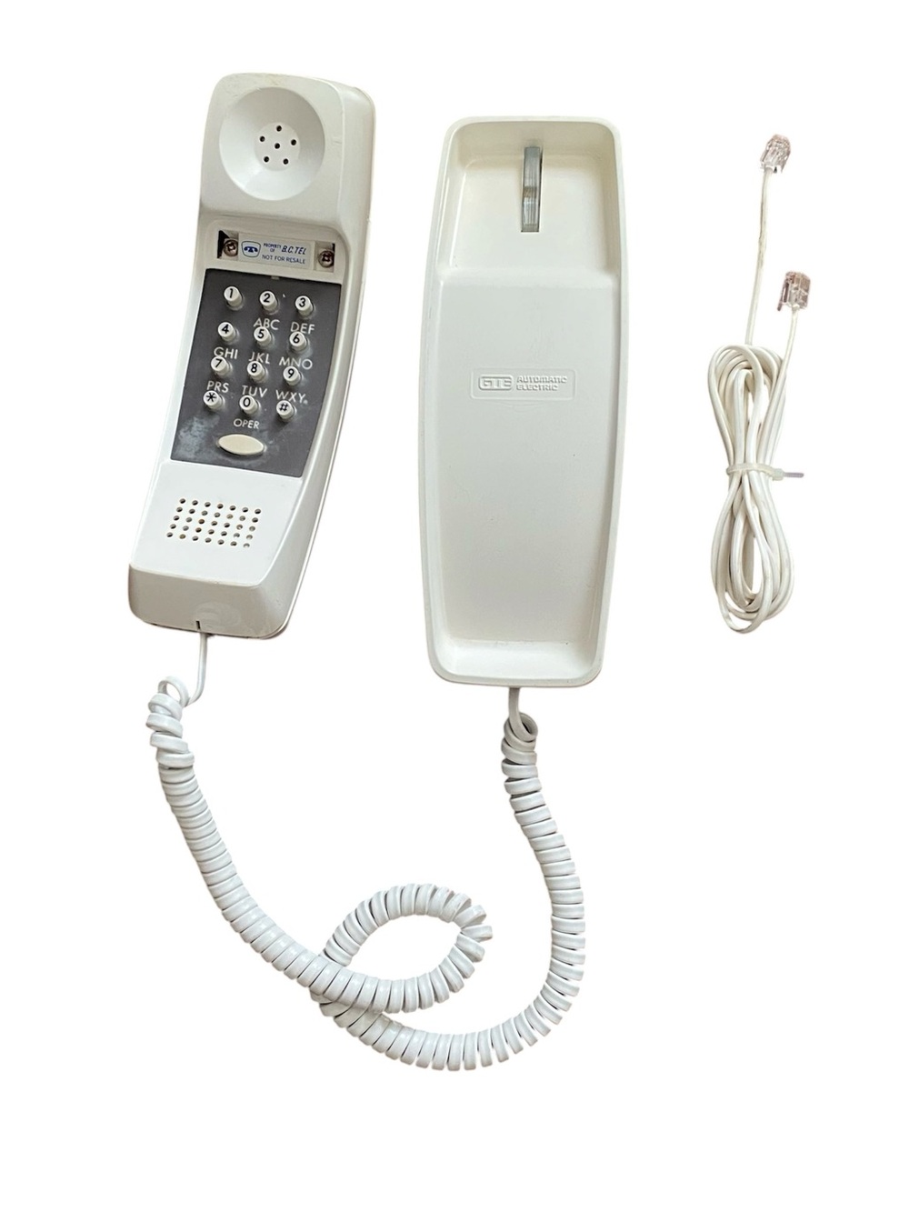 Vintage 80s GTE Trimline Telephone White